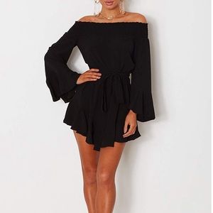 Women’s off the shoulder flare drop casual dress